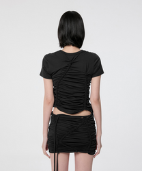 Handmade Twisted T-Shirt (Black)
