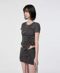 Handmade Twisted T-Shirt (Charcoal)