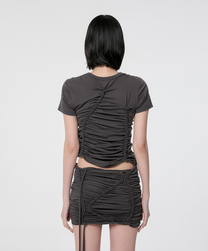 Handmade Twisted T-Shirt (Charcoal)