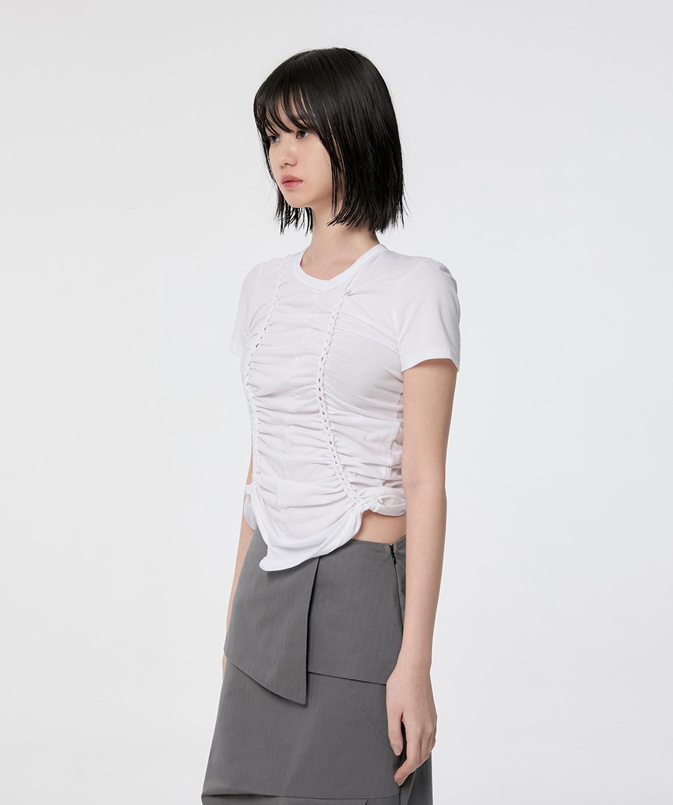 Handmade Twisted T-Shirt (White)