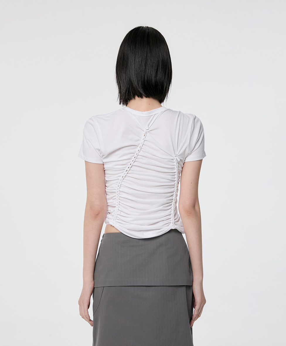 Handmade Twisted T-Shirt (White)