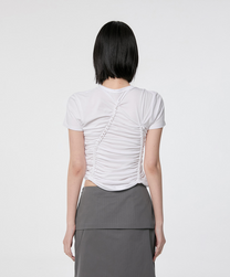 Handmade Twisted T-Shirt (White)