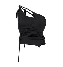 Handmade Twisted Layered Top (Black)
