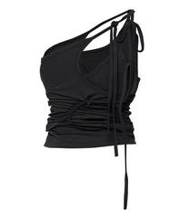 Handmade Twisted Layered Top (Black)