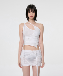 Handmade Twisted Layered Top (White)