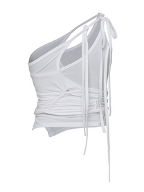 Handmade Twisted Layered Top (White)