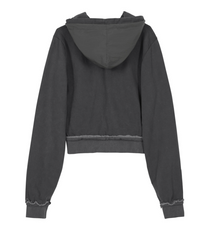Layered Zip Hoodie (Charcoal)