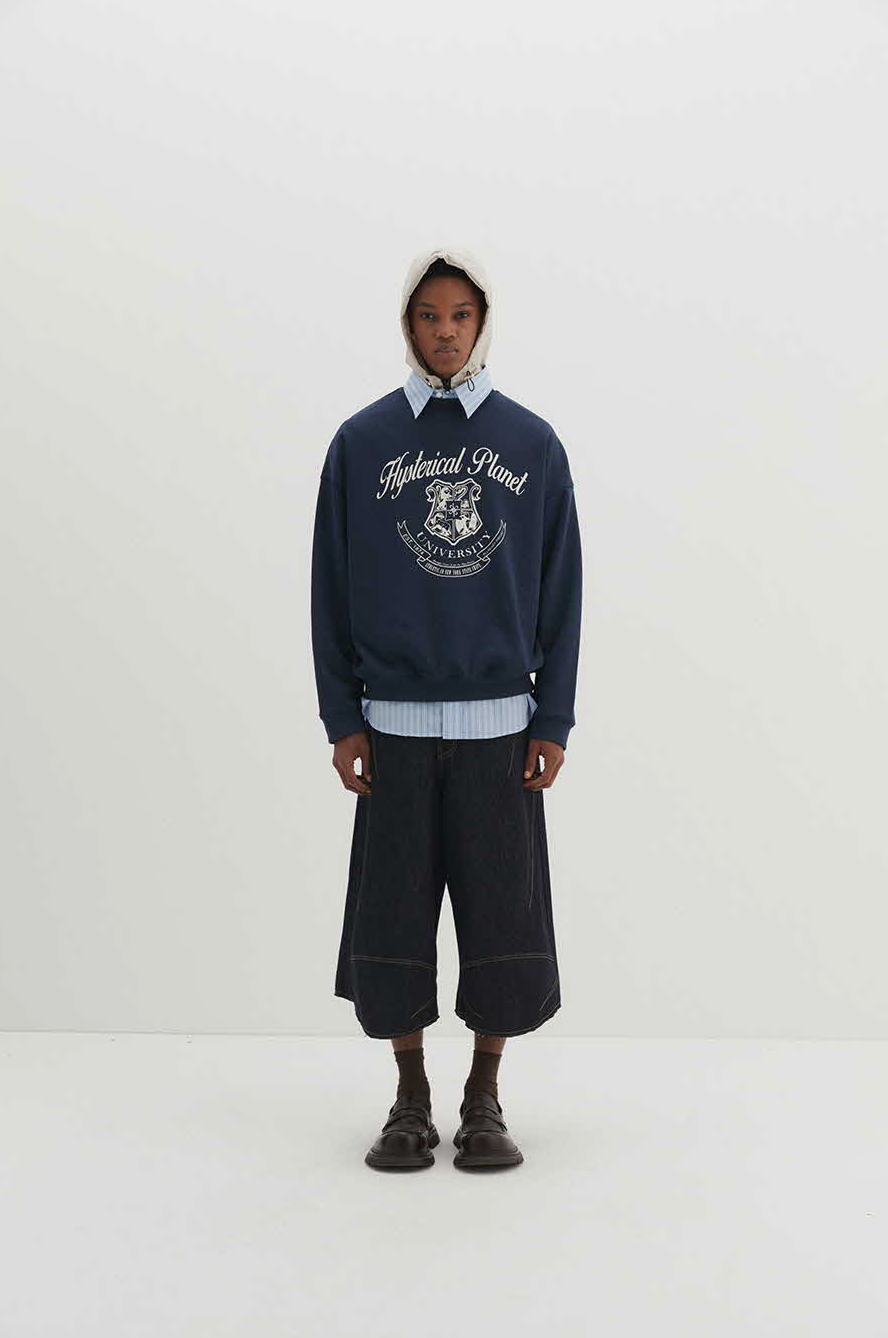 Multi Dart Bermuda Denim Pants (Indigo)
