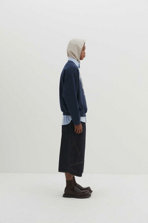 Multi Dart Bermuda Denim Pants (Indigo)
