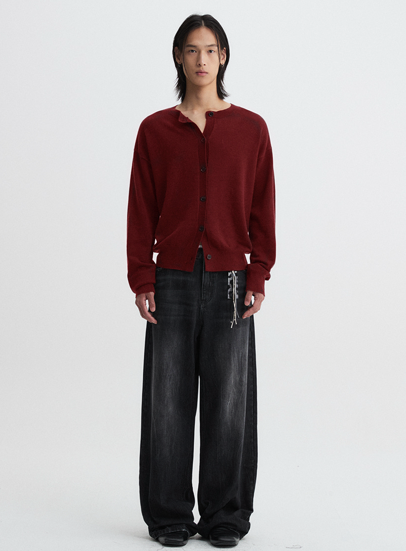 Leopard Layered Keychain Gray