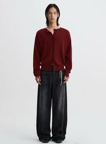 Leopard Layered Keychain Gray