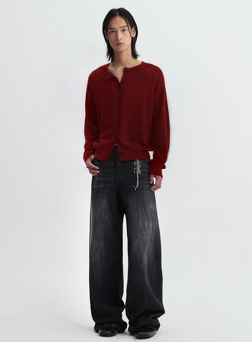 Leopard Layered Keychain Gray