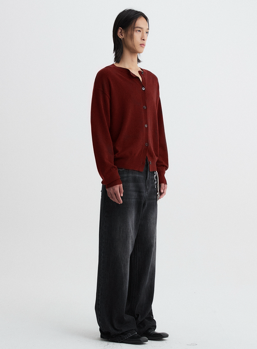 Leopard Layered Keychain Gray