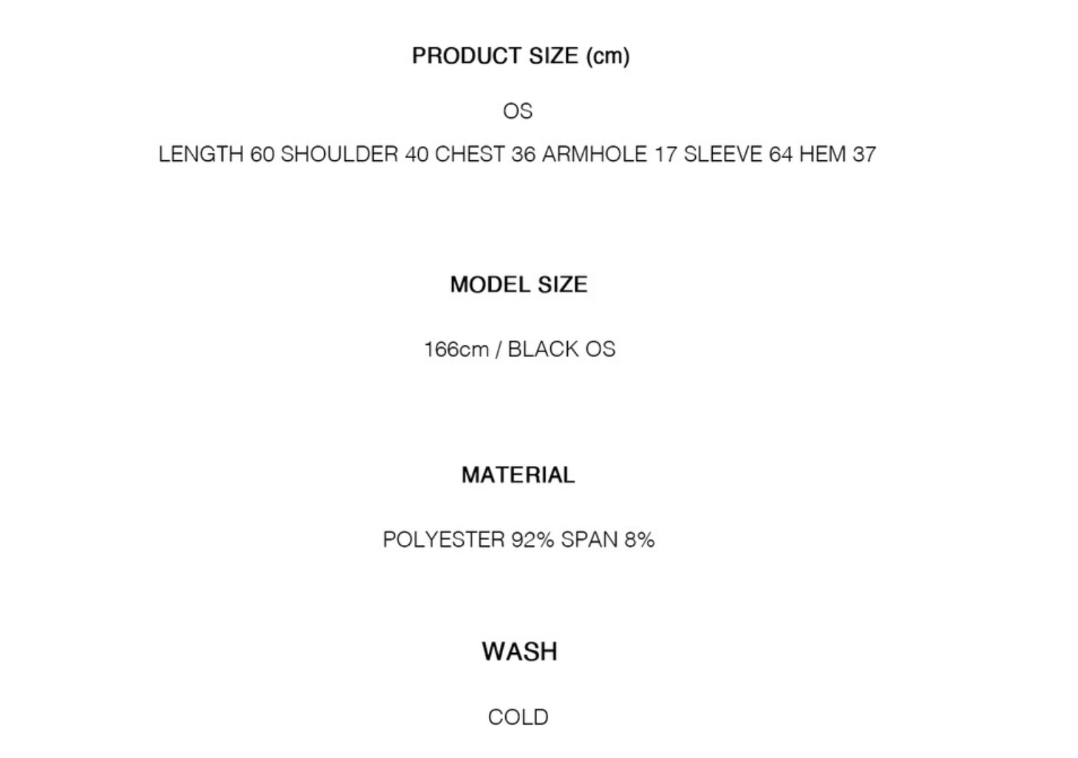 Cowl Button Long Sleeve Black