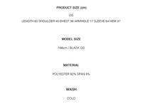 Cowl Button Long Sleeve Black