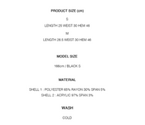 Knit Micro Skirt Black