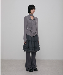 Asymmetrical Draped Hoodie Grey