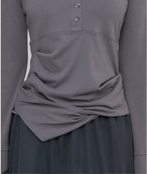 Asymmetrical Draped Hoodie Grey