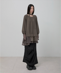 3-Layered Scarf Long Sleeve (Brown)