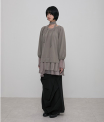 3-Layered Scarf Long Sleeve (Brown)