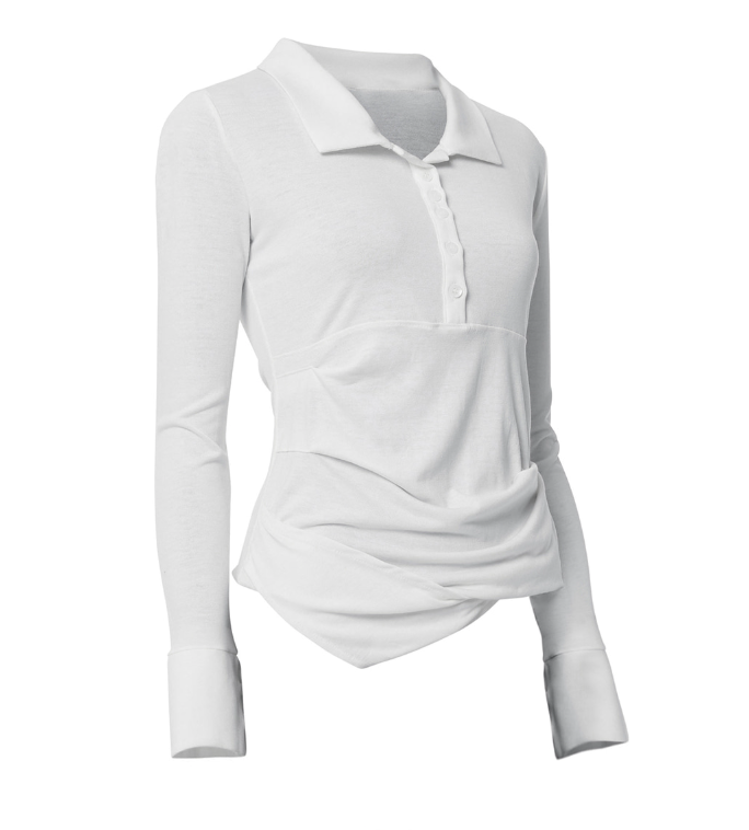 Asymmetrical Draped Hoodie (Ivory)