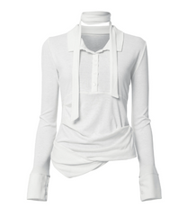 Asymmetrical Draped Hoodie (Ivory)