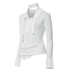 Asymmetrical Draped Hoodie (Ivory)