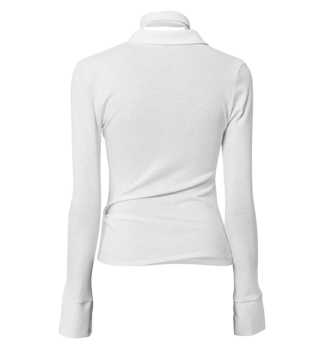 Asymmetrical Draped Hoodie (Ivory)