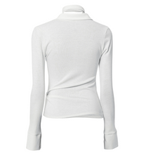 Asymmetrical Draped Hoodie (Ivory)