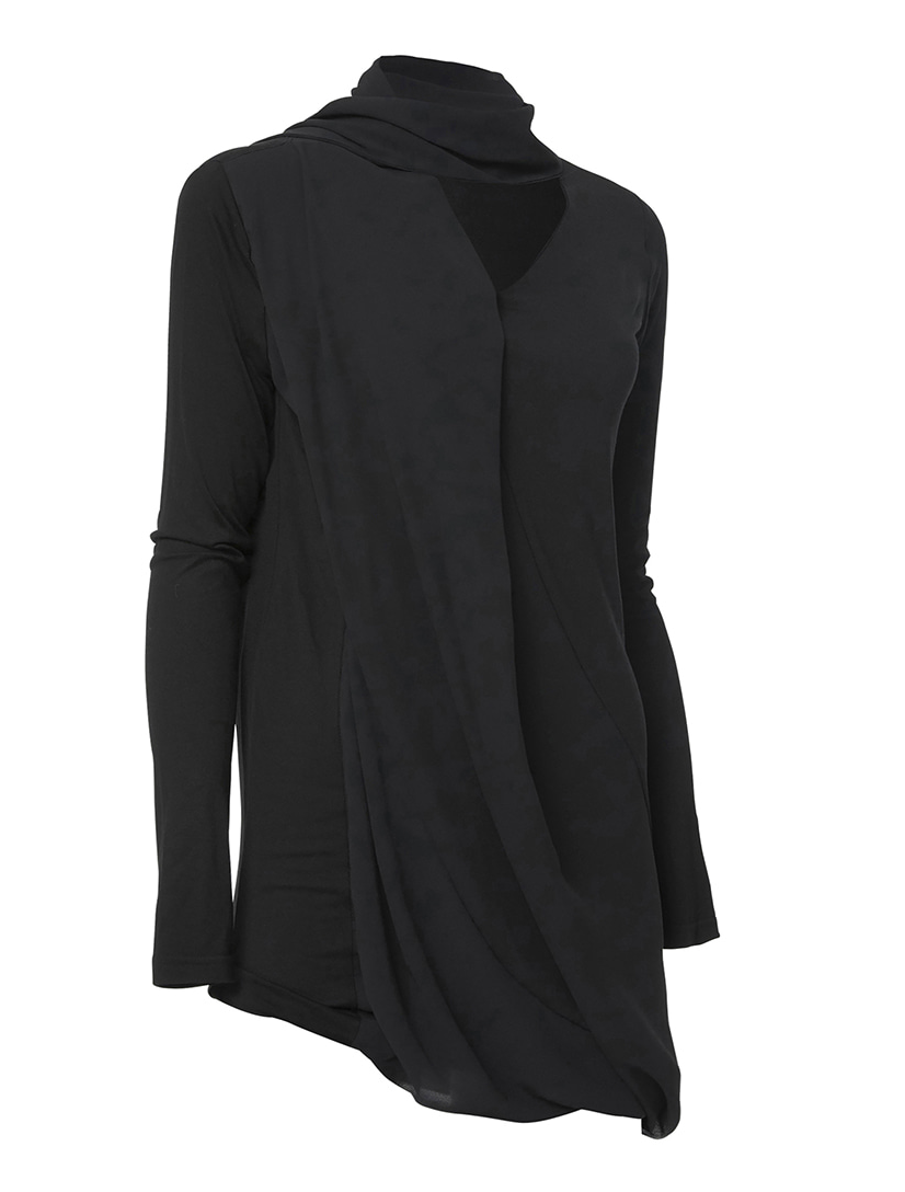 Layered Chifon Scarf Long Sleeve