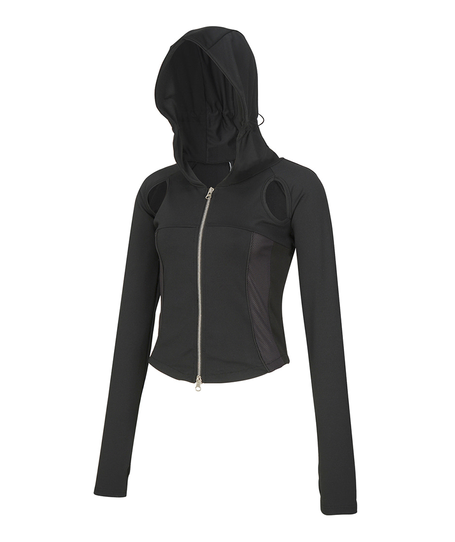 Division Cut-Out Hooded Zip-Up