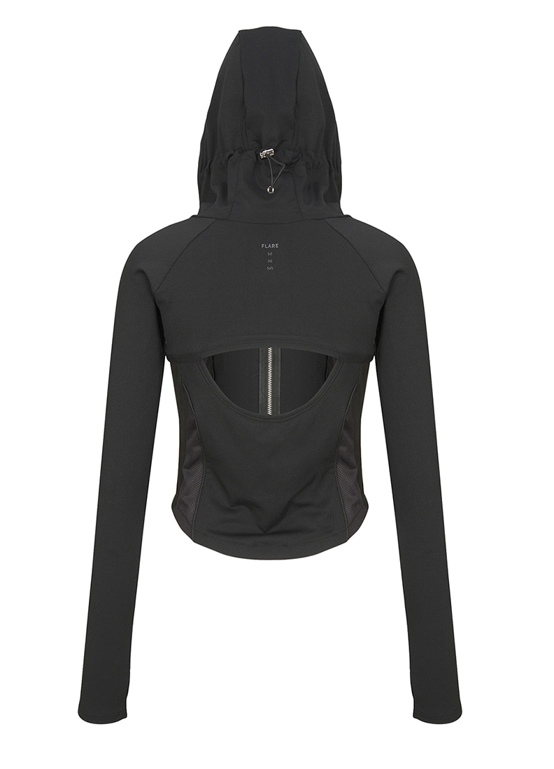 Division Cut-Out Hooded Zip-Up