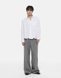 Crinkle Wire Shirt (Sky White)