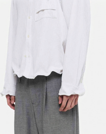 Crinkle Wire Shirt (Sky White)