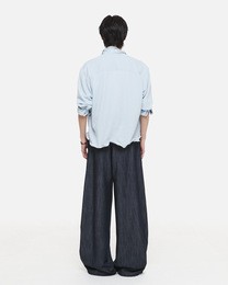 Crinkle Wire Shirt (Sky Blue)