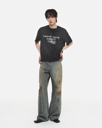 Signature Oil-Washed Dirty Wide Denim Pants