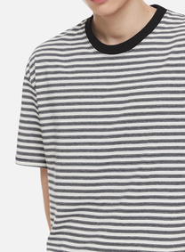 Stripe Crop T-Shirt (White)