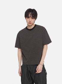 Stripe Crop T-Shirt (Black)