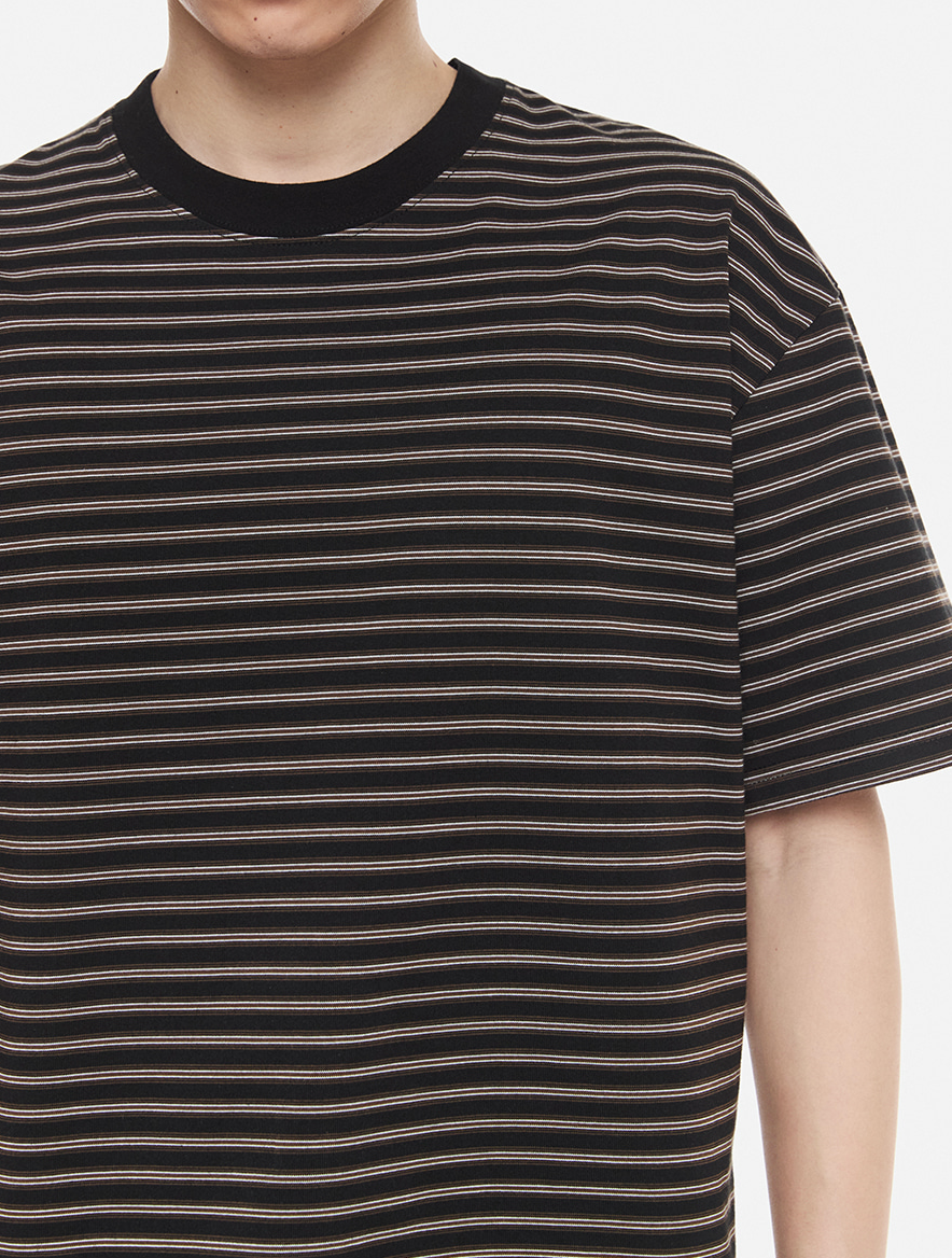 Stripe Crop T-Shirt (Black)