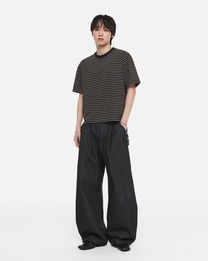 Stripe Crop T-Shirt (Black)