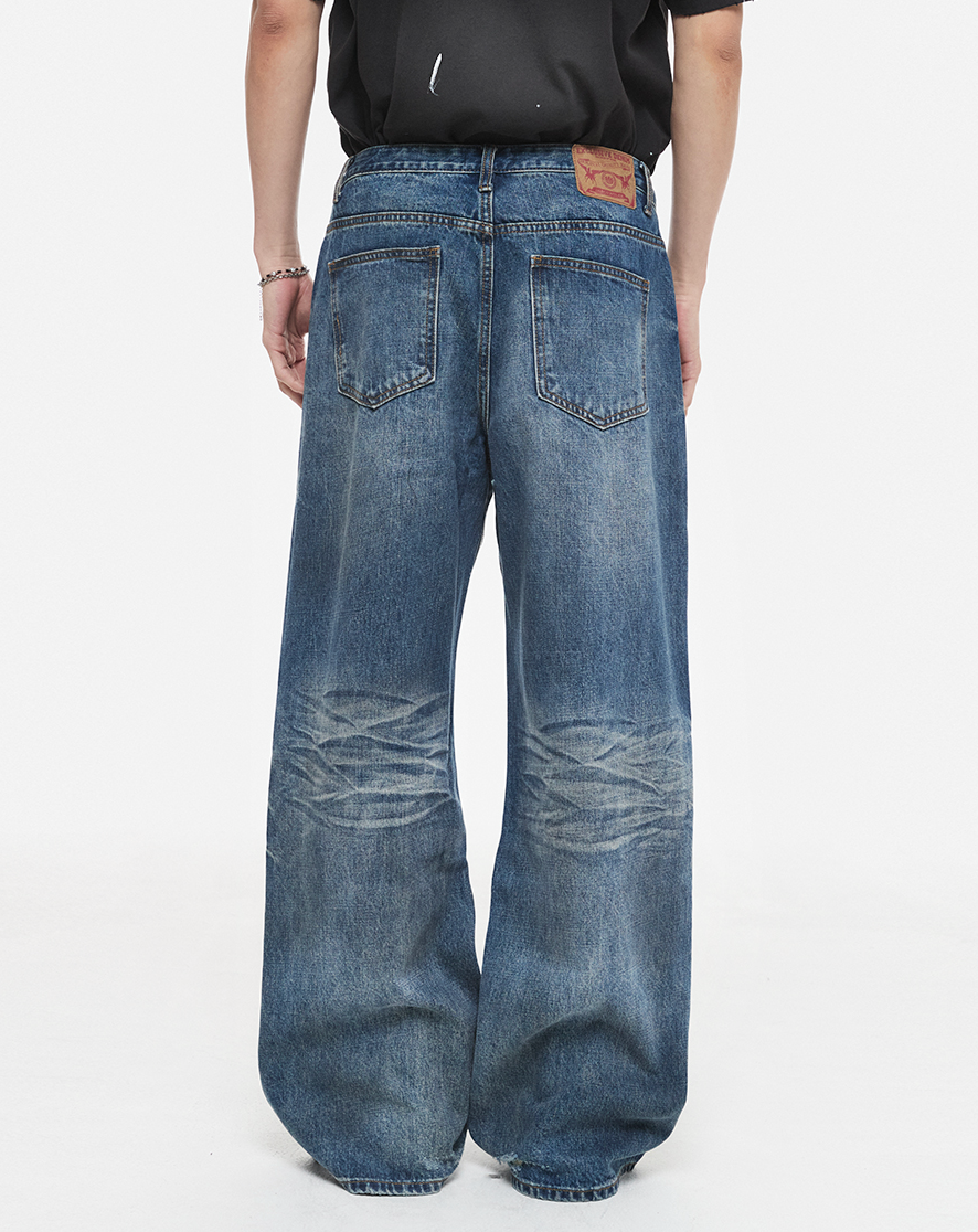 Heritage Destroyed Denim Pants (Blue)
