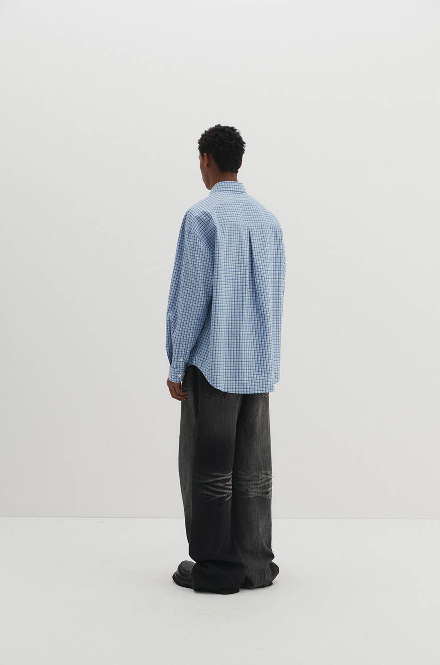 Two-Faced Wide Denim Pants (Black)