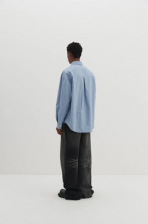 Two-Faced Wide Denim Pants (Black)