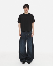Compact Cotton Crop T-shirt (Black)