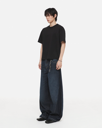 Compact Cotton Crop T-shirt (Black)