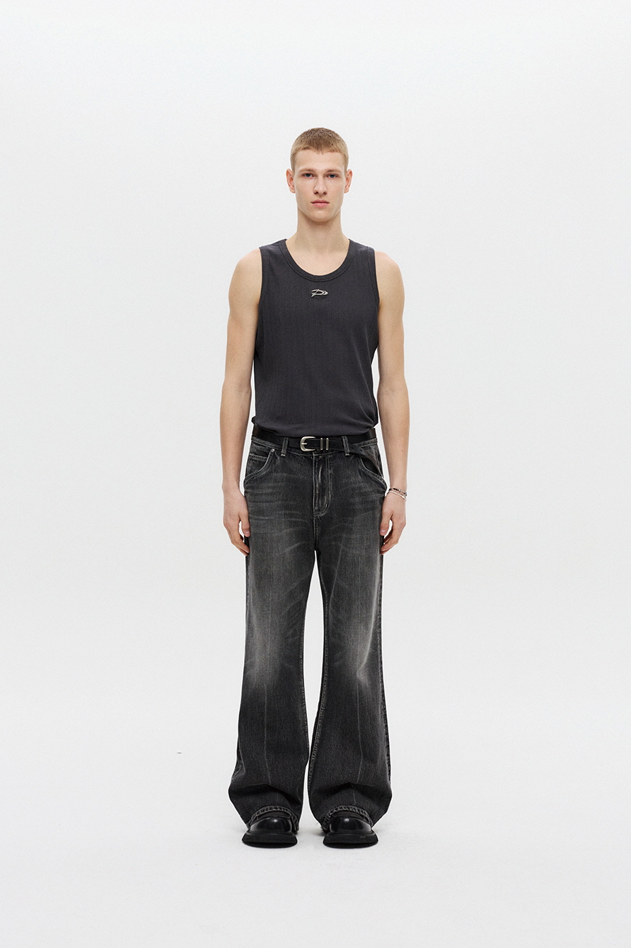 Metal Logo Sleeveless (Charcoal)
