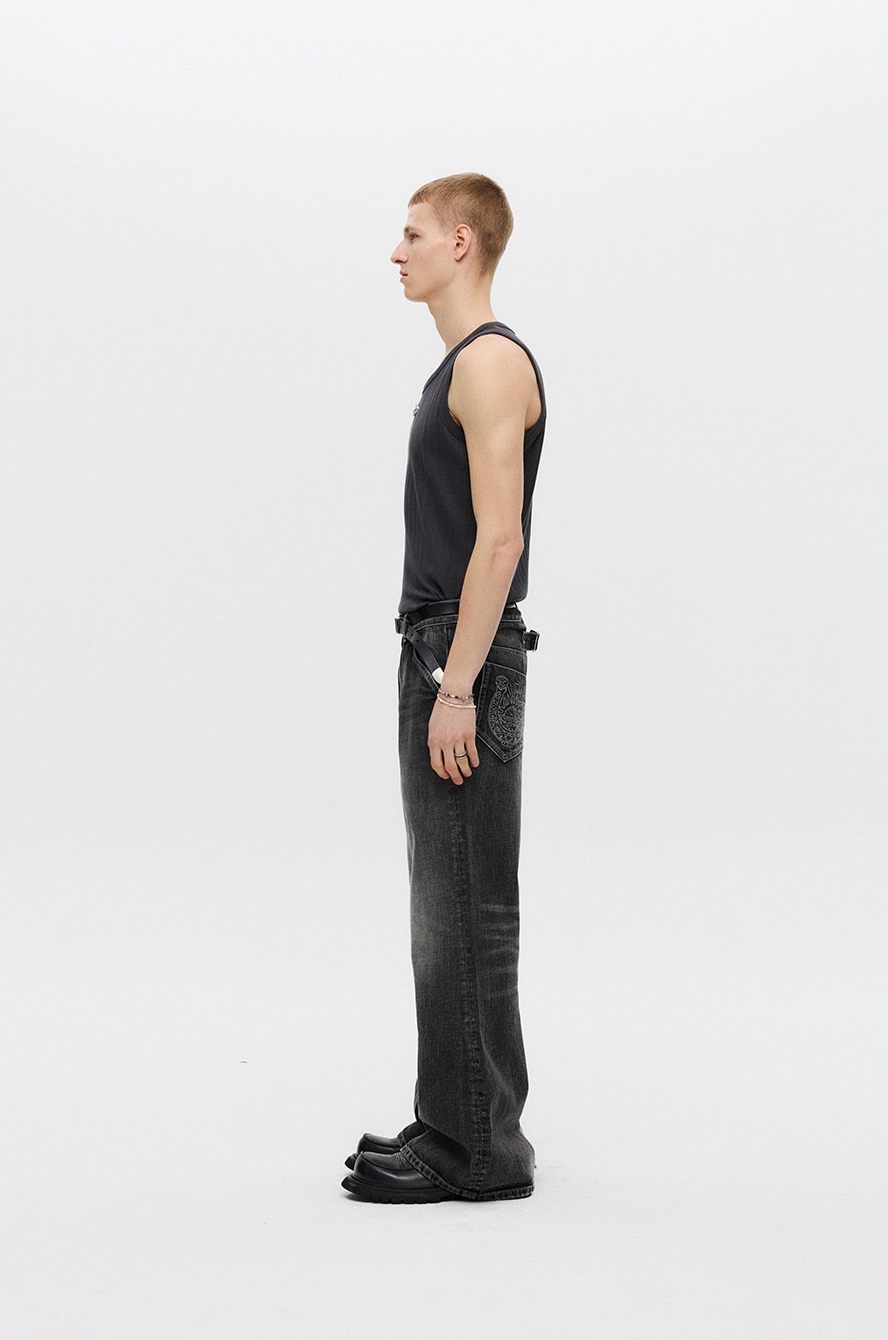 Metal Logo Sleeveless (Charcoal)