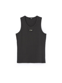 Metal Logo Sleeveless (Charcoal)