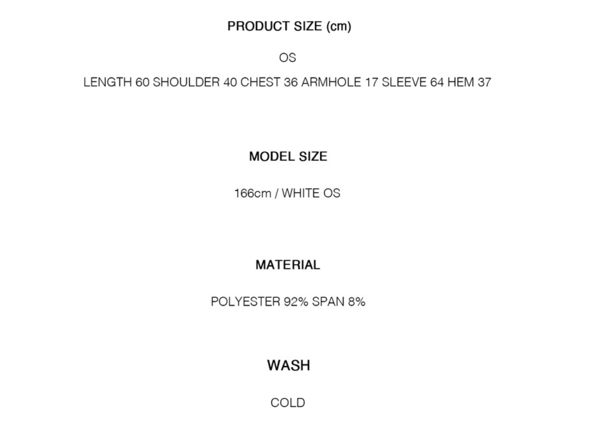 Cowl Button Long Sleeve White