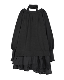 3-Layered Scarf Long Sleeve (Black)